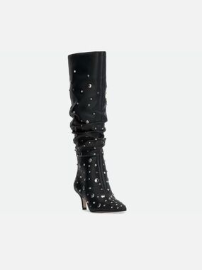 Jessica Simpson women’s Naevy wide calf kitten heel Knee-High Boot Sz 8